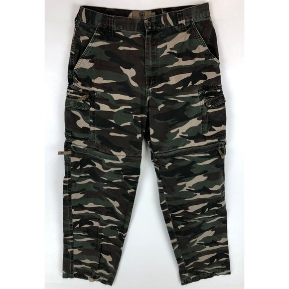 Pantalon Camouflage Game Winner Homme - Taille L, Convertible, Poches Cargo - Occasion